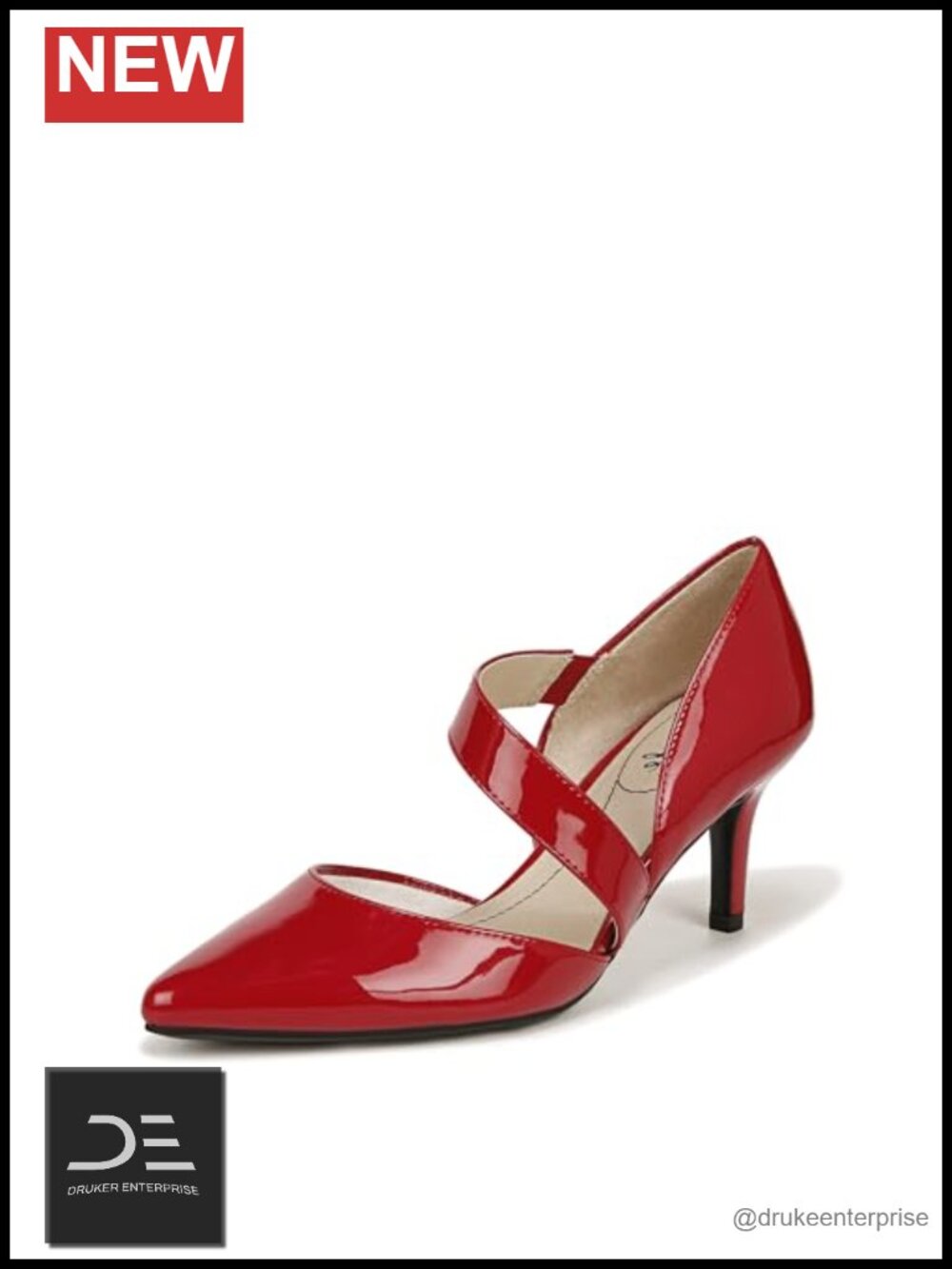 Women's Suki Pump Pointed Toe Heels Faux Leather Stiletto Slip-On Comfort